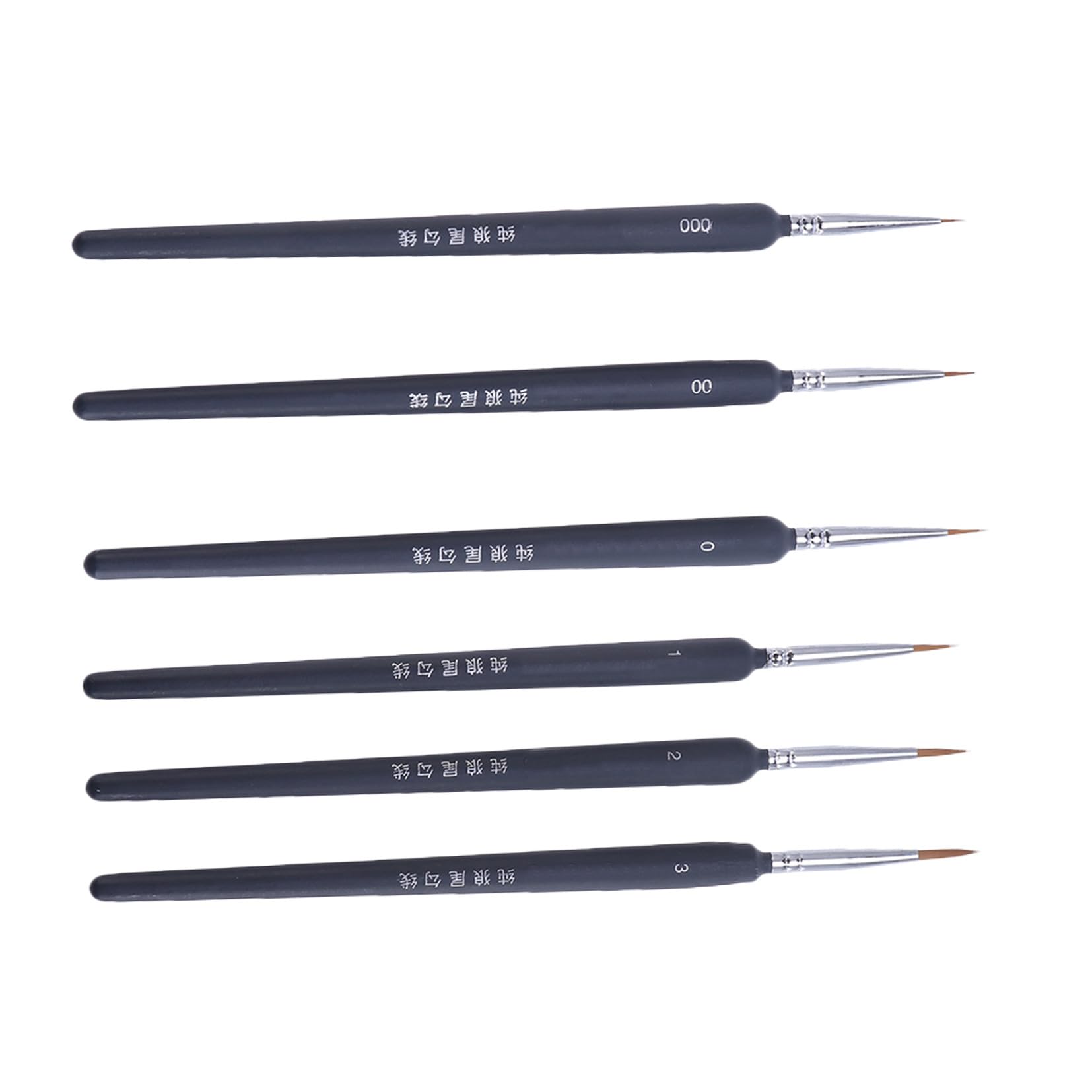 Toyvian Pinceles de Acuarela y Pintura al Óleo Set de 6 Accesorios Portátiles de Plástico de Pelo de Comadreja para Adultos y Niños, Ideales para Dibujo y Pintura