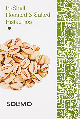 Image of Amazon Brand - Solimo Premium Almonds, 500g + Amazon Brand - Solimo Premium Roasted and Salted California Pistachios, 250g
