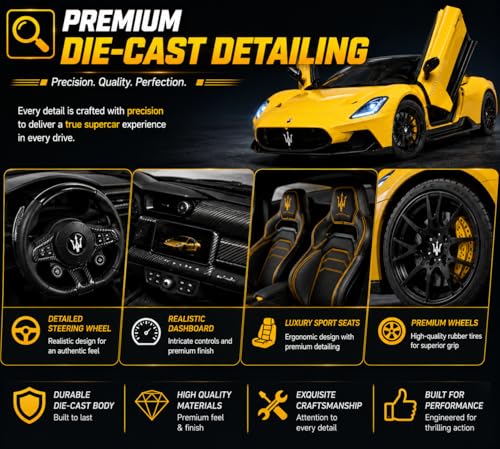 Image of Remote Control Sports Car & Off-Road SUV Toy for Kids, High Speed RC Racing with Wireless Remote, Realistic Lights & Premium Design Gift for Boys Girls (1:12 Sports car)