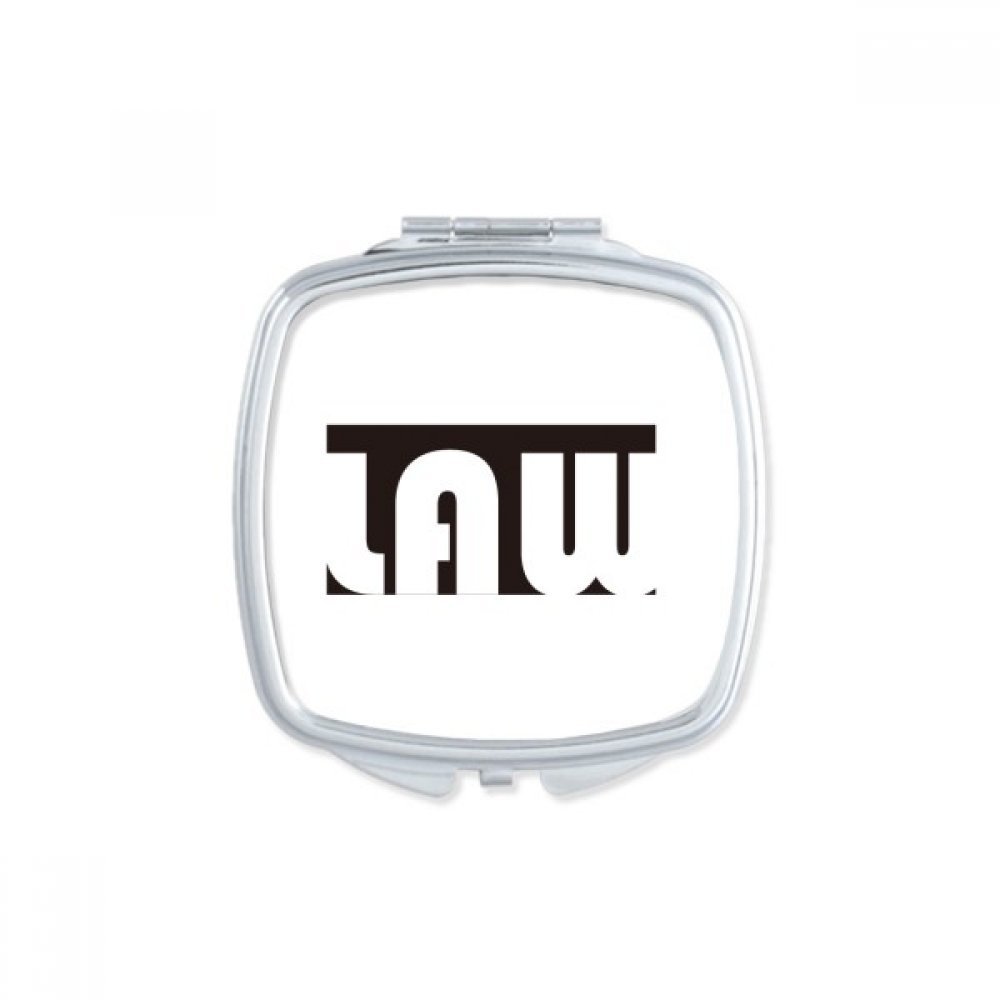 Miroir de poche compact carré noir Histoire et Major pour maquillage portable