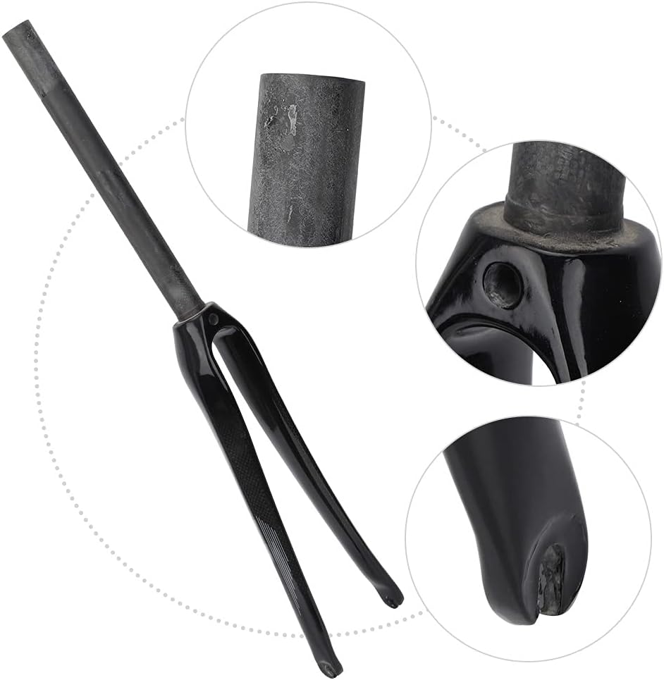 カーボンファイバー 700C ロード自転車 C ブレーキフロントフォーク、自転車サイクリング用品、3K 明るい外観プロサイクリストの