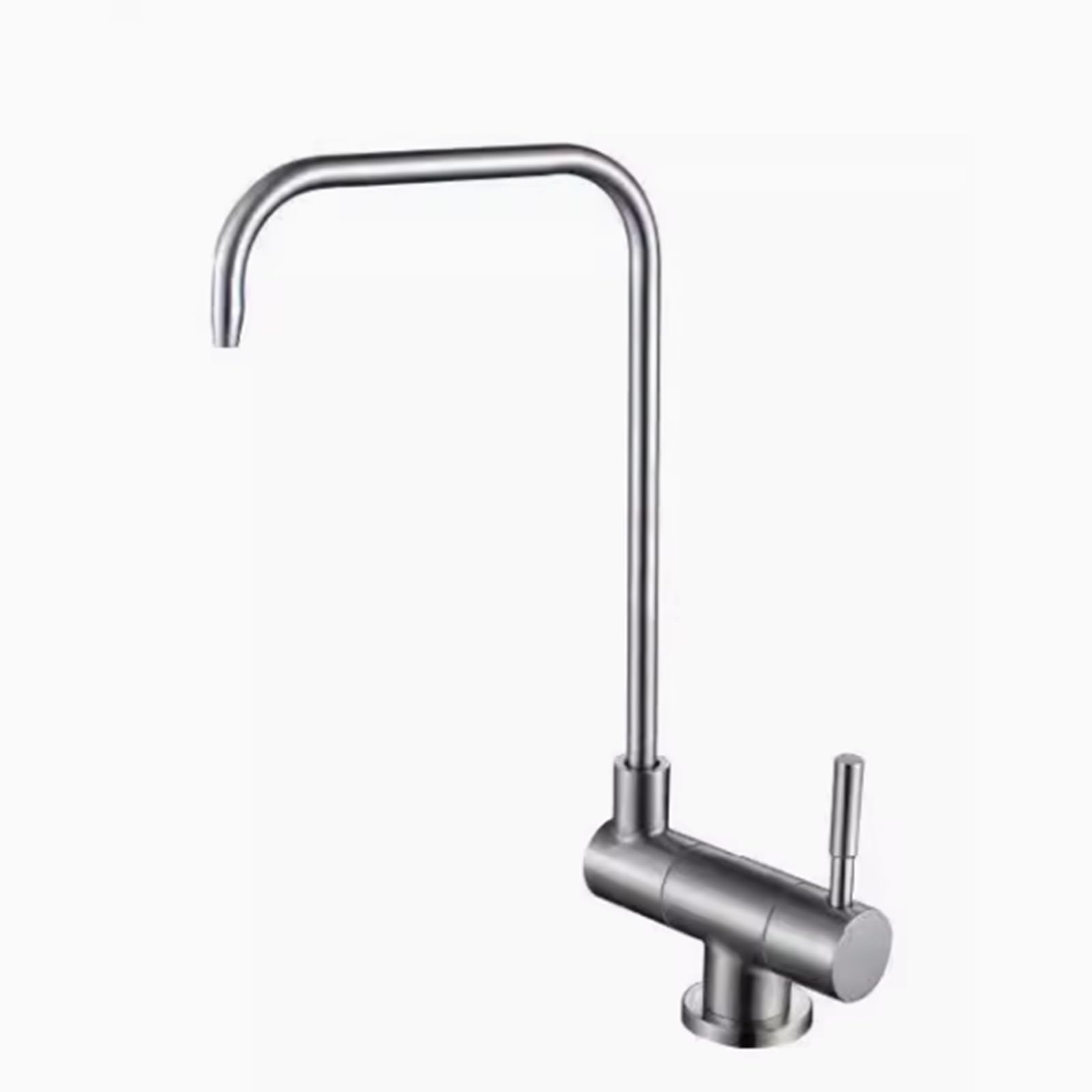 WDSOPK faucet Stainless Steel Folding Faucet Filter for Kitchen Sink Single Cold Brushed Drinking Water Tap (Brushed A)
