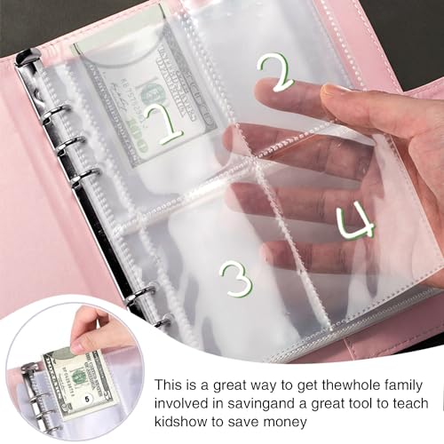 100 envelopes fichário de desafio de economia de dinheiro, fichário de desafios de poupança, fichári