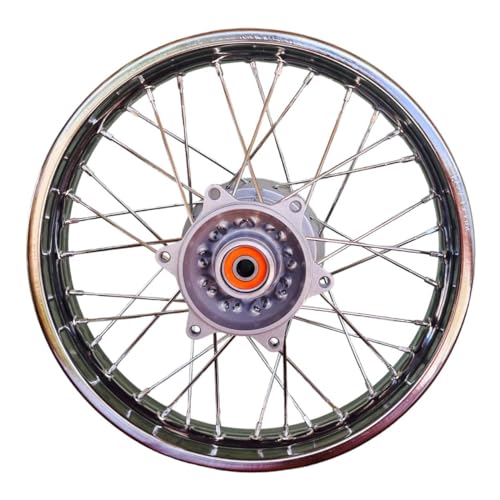 Roda Traseira Tambor de Raios 4mm Cromados Com Rolamentos Para Moto Nxr Bros 125 150 160