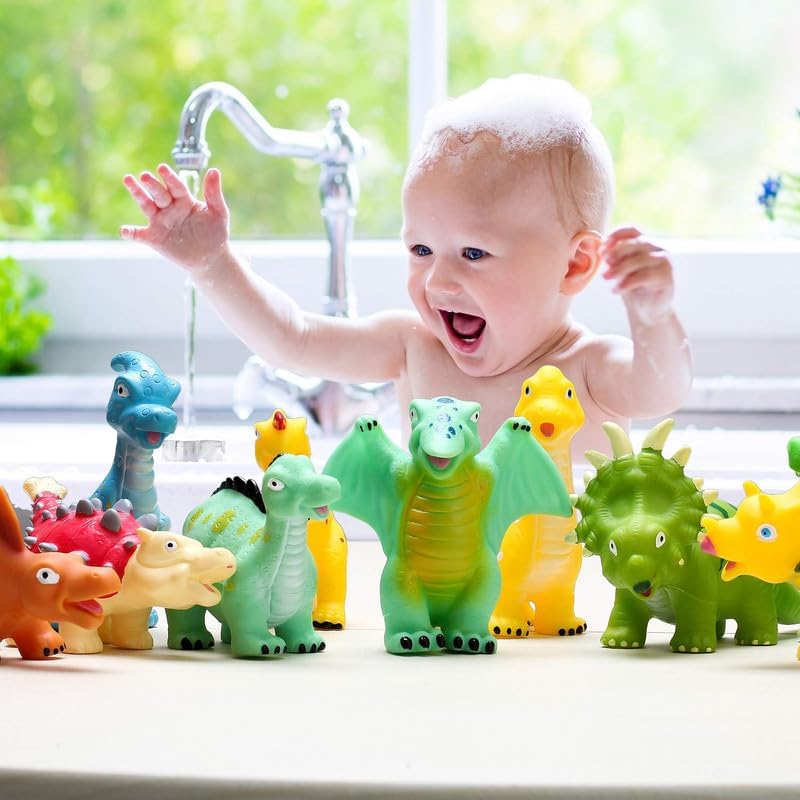 Miniatura 3 de Hely Cancy Juguetes de baño de dinosaurios - Juguetes para chorros y piscina para niños