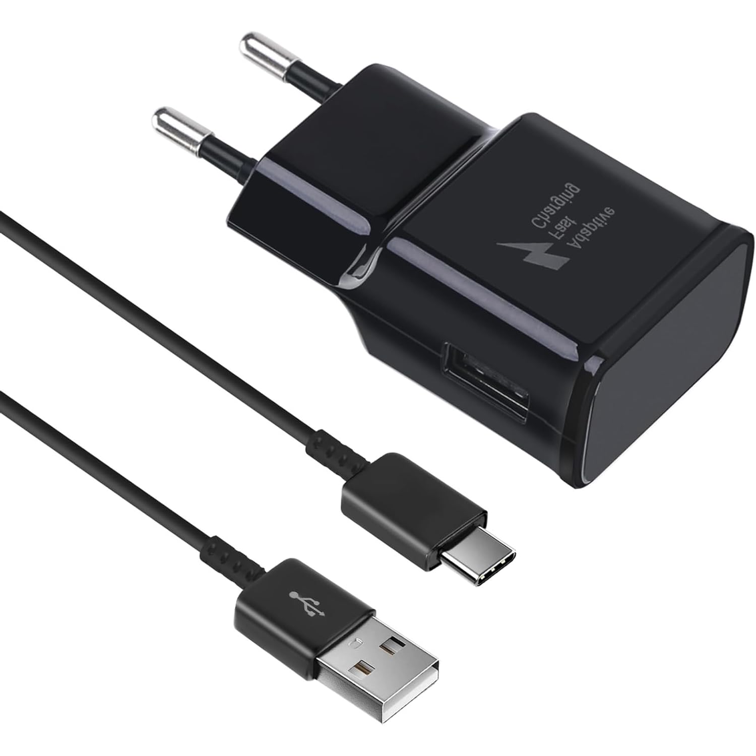 USB C Ladegerät mit Ladekabel 1,5m für Samsung Galaxy S22 S21 S20 S8+ S9+ S10+ S10e S9 S8 A56 A55 A54 A53 A36 A35 A16 A15 A14 A05s Handy Schnellladegerät Schnellladekabel Netzteil Stecker