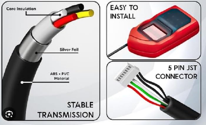 Image of Replacement Type-C USB Cable for Morpho MSO 1300 E2 /E3 Scanner Type-C USB Cable (Type C), 1M, Black