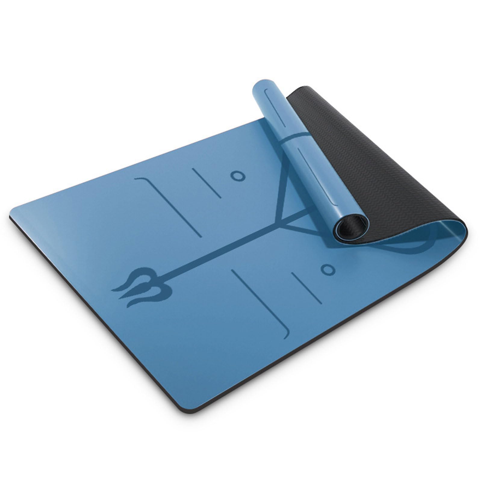 HUHJYUGE Esterilla Yoga Viaje Antideslizante, Esterilla Yoga Gruesa, Esterilla Pilates con Correa, Ideal para Pilates, Ejercicios, Fitness, Gimnasia, Estiramientos (11 183x68x0.5cm)