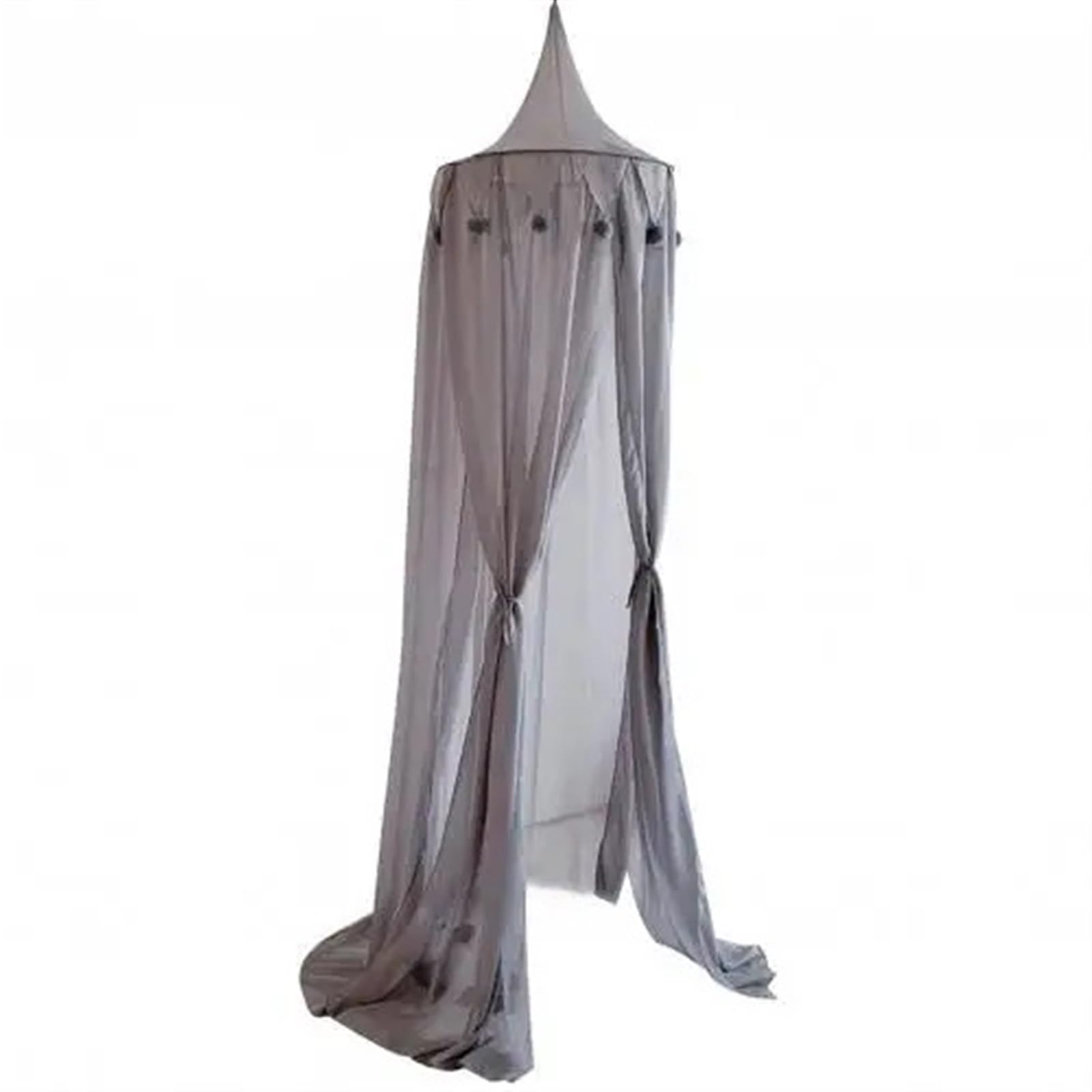 CGUOHU Thick Lace Mosquito Net Cotton Children Tent Bed Canopy Decor For Bed(Grey)