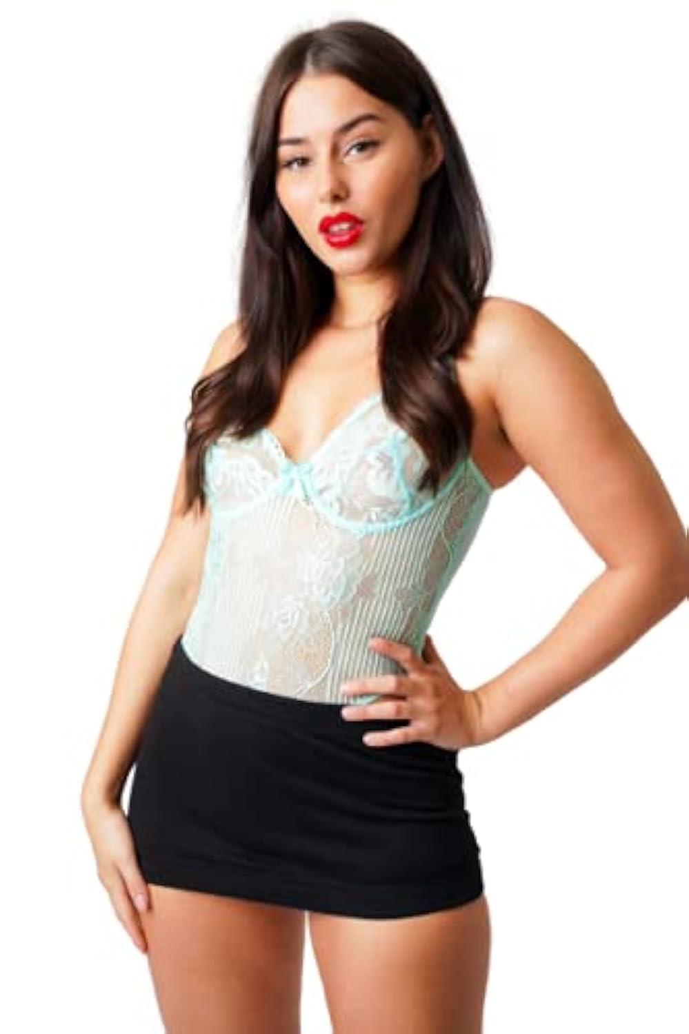 Divas World Black Double Elasticated Micro Mini Skirt High-Waisted Bodycon Women's Casual Stylish Partywear (18-20, x_l)
