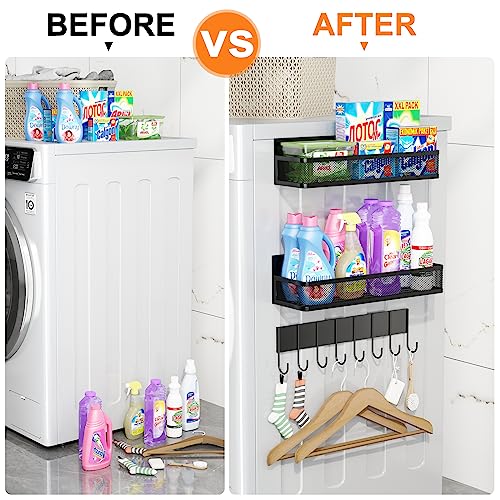 image for Aufworld Magnetic Spice Rack for Refrigerator, 3 Pack Magnetic Shelf, 