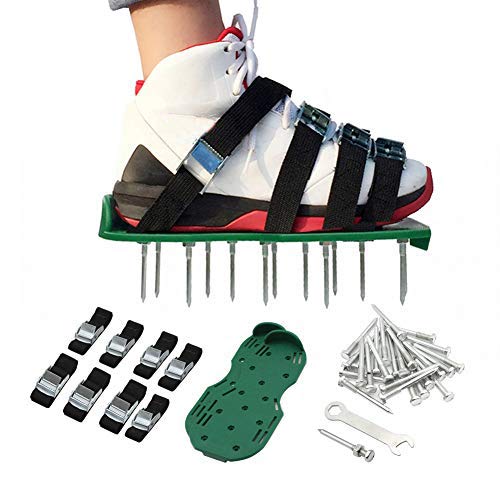 Preisvergleich Produktbild ValueHall Rasenlüfter Schuhe, 4 Riemen Rasenbelüfter-Nagelschuhe Rasenbelüfter Sandalen 5,5cm Lange Bodennägeln universelle Größe,für gesünderen Rasen (1 Paar) V7056