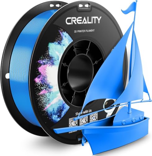 Image of CREALITY PETG Filament 1.75mm 3D Printer Filament,1kg(2.2lb)Neatly Wound Spool,Dimensional Accuracy ±0.03mm,2025 Batch,Fit Ender,Bambu Lab, Anycubic,ELEGOO FDMPrinters,Digital Blue(Pack of 12)