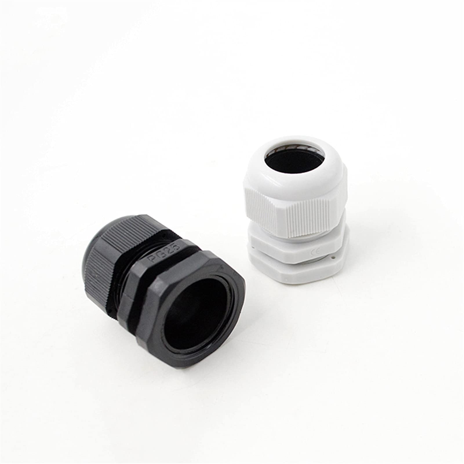 Kit de mezcla de sellos de cable, Conectores de cable de nailon de plástico, prensaestopas for caja de conexiones, 10 unidades, IP68(White,PG19)