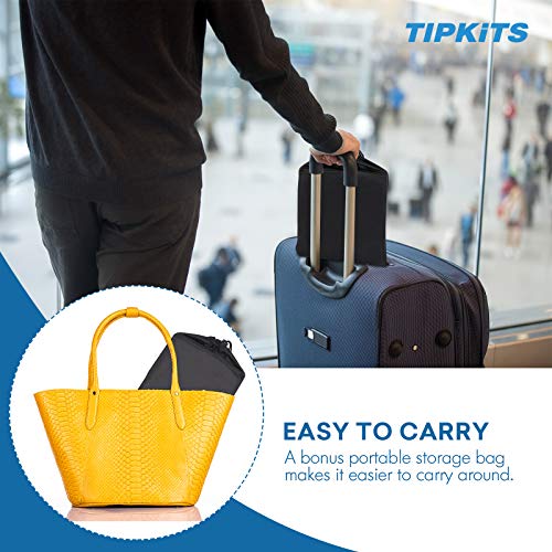 Tipkits Airplane Footrest With Comfortable No Clashing Base, Portable Travel Foot Rest Made With Premium Memory Foam, Airplane Travel Accessories To Reduce Swelling And Soreness, Gifts For Travelers #TOP6