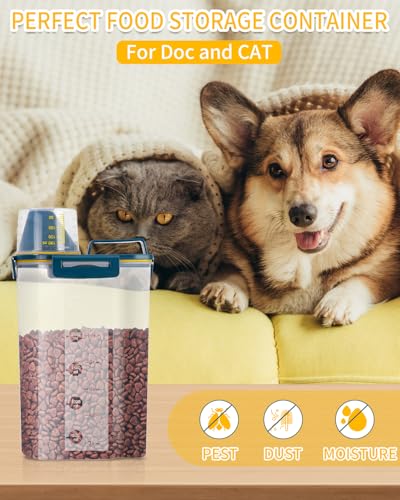 jutyum 2 Stück Vorratsdosen 3L, Waschmittel Aufbewahrung, Küche Organizer, Waschpulver Aufbewahrungsbox, Hundefutter Aufbewahrung, Aufbewahrungsbox Küche, Waschmittelbox, Futtertonne Vorratsgläser