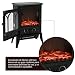 HOMCOM Chimenea Eléctrica de Pie Movible y Decorativo Calefactor Estufa 1000/2000W Llama...