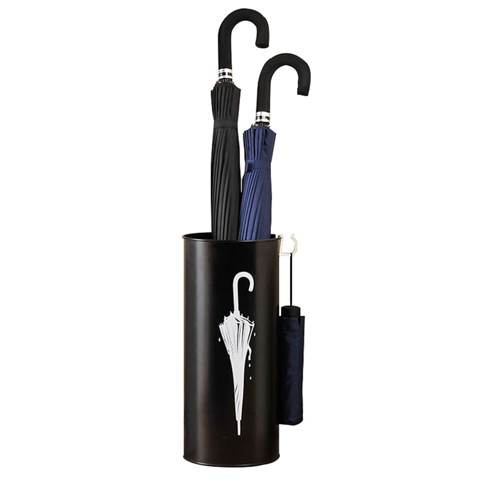 FCXWEVR Round Umbrella Stand. Elegant Freestanding Rack for Umbrellas and Toys in Bedroom Living Room Entrance or Store (Black)