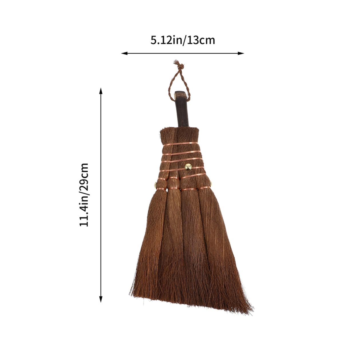 SEWOART 2pcs Small Broom Asian Straw Soft Broom Hand Broom Brush Mini Corn Broom Small Cleaning Broom Sweeping Hand Handle Broom Asian Thai Duster Broom Short Handle Broom Light Brown Palm