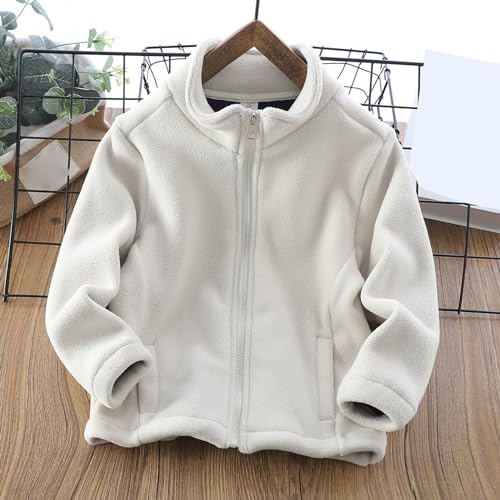Fleece Jacket for Baby Boys Girls Long Sleeve Zipper Lightweight Sweatshirt Winter Windproof Coat with Pocket2