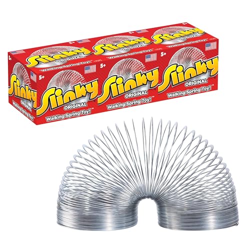 Slinky Original Walking Spring Toy, 3-Pack Metal...
