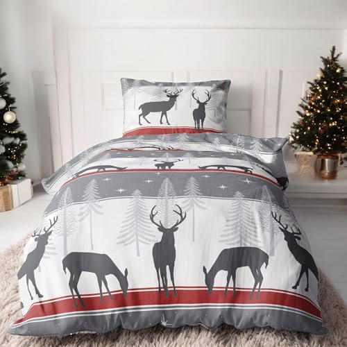 LINKHOFF Winter Weihnachtsbettwäsche Cozy Christmas 155x220cm - 2tlg....