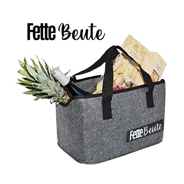 Filztasche mit lustigen Sprüchen für Kaminholz Einkaufstasche Zeitungskorb Shopper aus Filz faltbar Kaminholztasche… – Bild 4