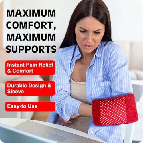 Image of Dr Care Electric Hot Water Velvet Heating Bag in Multicolor, Pain Relief Device