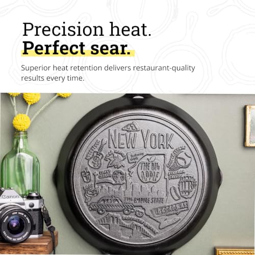 Lodge Pre-Seasoned Cast Iron Skillet, 12 Inches, New York - image 5