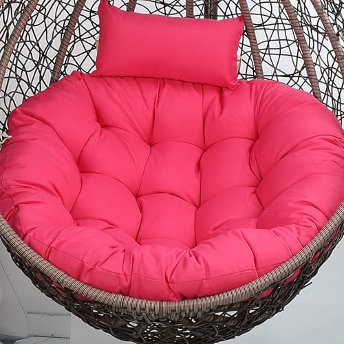 Cojín para Silla con Forma De Huevo, Cojín para Silla De Columpio, Cojín para Silla De Huevo para Interior Y Exterior Patio Ardín, Solo Incluye 1 Cojín para Silla(Dark Pink,39.37in)