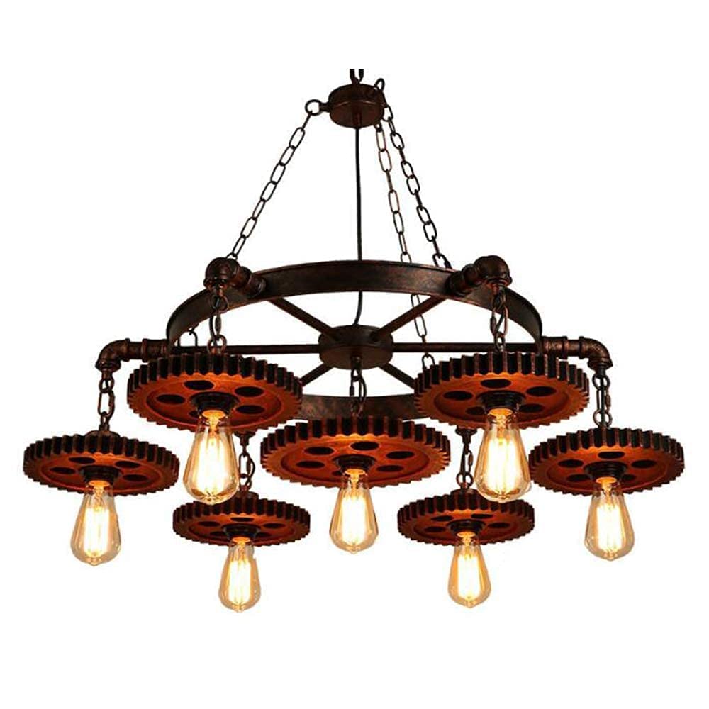 Lampe suspendue bois E27 réglable en métal pour table à manger - 8