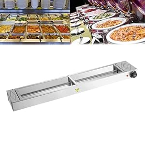 Commercial Food Heat Lamp, Electric Food Warmer for Parties Buffets, Kitchen Equipment, Adjustable Temperature, Easy to Install,Stainlesssteelpipe-120cm