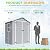 Devoko 6x4 FT Outdoor Storage Shed, Plastic Resin Garden Shed with Lockable Door & Built-in Floor, Waterproof Tool Shed for Backyard, Patio, Lawn, Pool Supplies (Grey)
