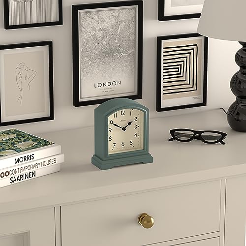 Jones Clocks® Tavern mantel clock, Green, HWD 15.5 x 13.8 x 5.9 cm / 6.1 x 5.4 x 2.3 in - Image 4
