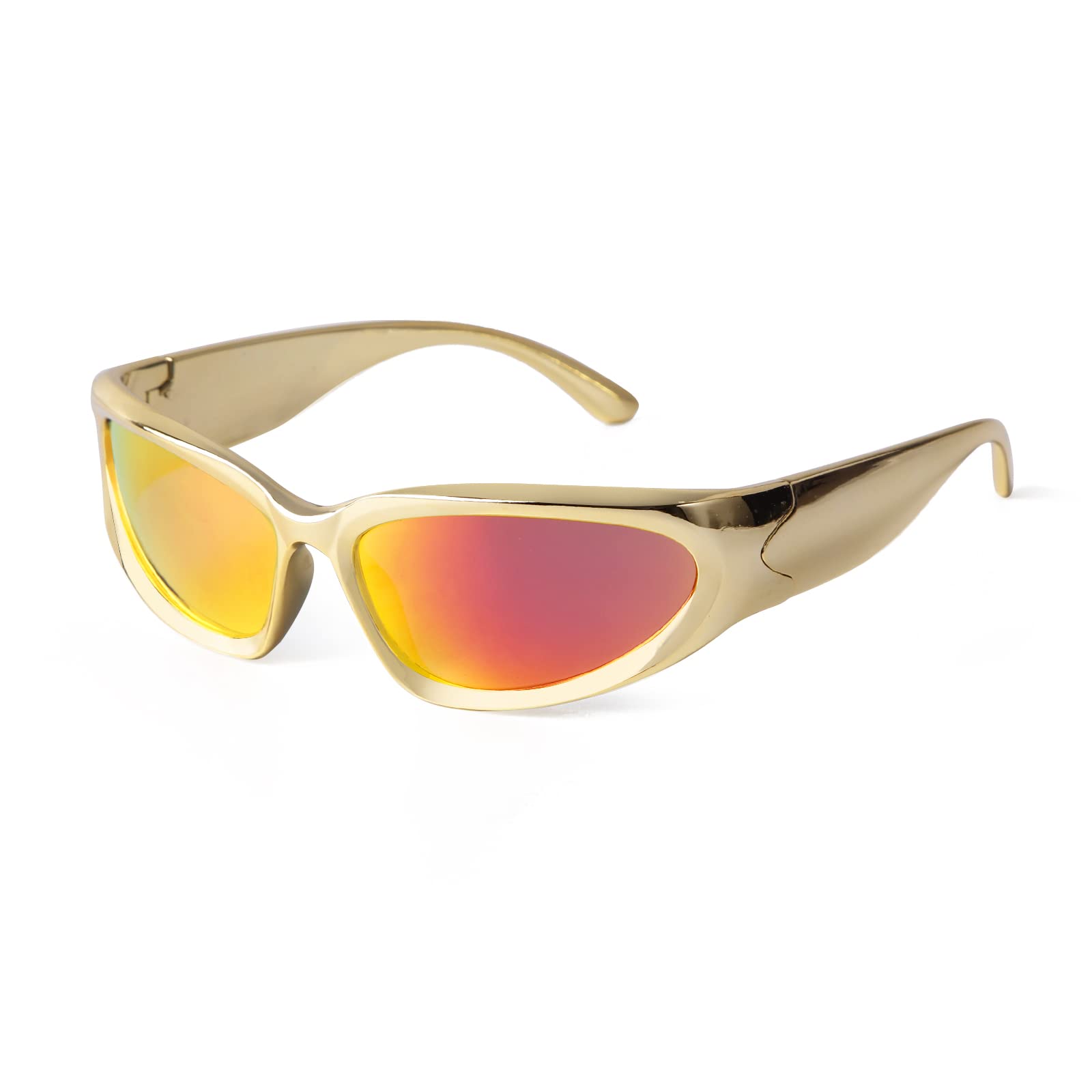 ADE WU Wrap Around Fashion Sunglasses for Women Men Trendy y2k Swift Oval Futuristic Rave Sun Glasses Goggles