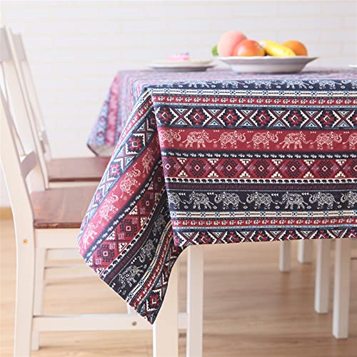 Nappe de style ethnique rectangulaire lavable comme couverture décorative de maison