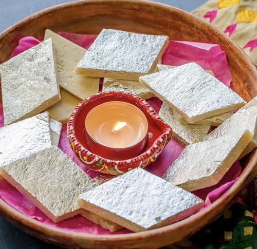 Image of Silver Leaves 99.9% Pure (Chandi Ka Vark) for Sweets, Mithai, Cakes - 15 Sheets (6x4 inch) FSSAI Certified for Indian Sweets, Bakery & Cosmetics