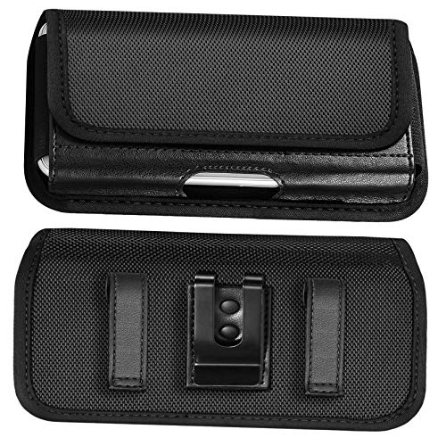 SOGCASE Belt Clip Cell Phone Pouch for Samsung Galaxy A11 A01 A21 A51 A10e A20s Galaxy S20 S10 S9 S8 S7 Moto E G Power Fast Nylon Carrying Holster for Up to 6.5