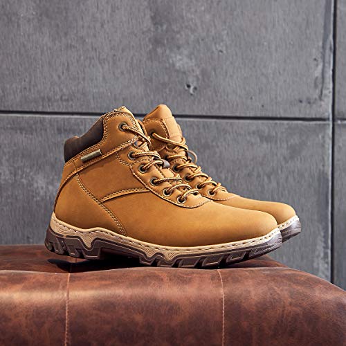 hash bubbie Women Mid Hiking Boots Outdoor Waterproof Non Slip Backpacking Trekking Walking Trails（Camel.8 - Thumbnail 4