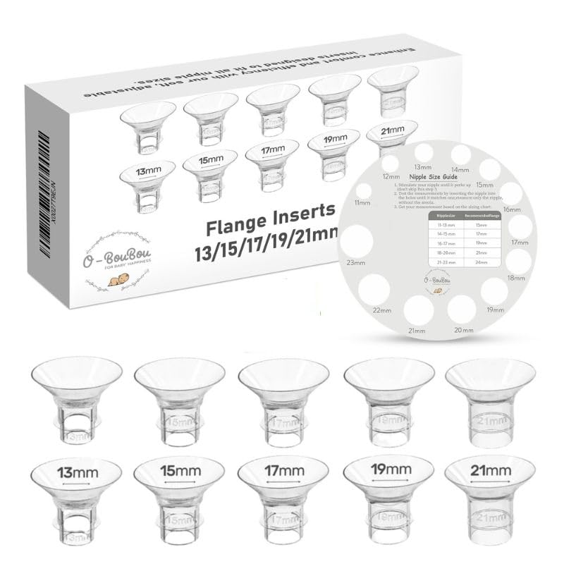 10 Stück Flansch-Einsätze 13/15/17/19/21mm, kompatibel mit Momcozy S9/S12...