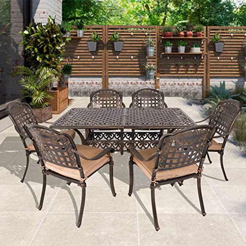 Grepatio Patio Dining Chairs Stackable Outdoor Chair Dining Furniture Set Of 2, All Weather Cast Aluminum Chairs With Cushion For Porch, Yard, Balcony, Kitchen（2Pcs） #TOP6