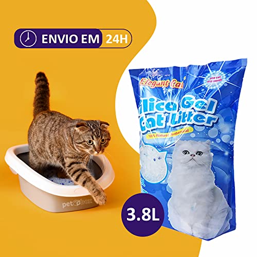 Kit 4 pacotes Areia de Gato Cristais De Sílica Gel 1,6kg Grossa