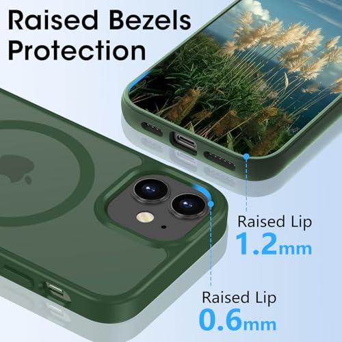 HGH Magnetisch Hülle für iPhone 12 Mini,Kompatibel mit MagSafe, Dunkelgrün – Ansicht 5