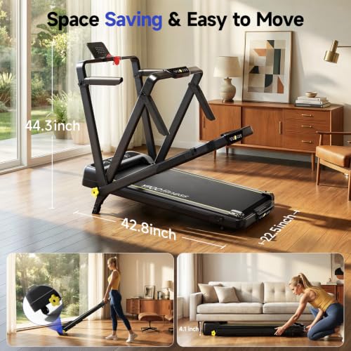 Image of YPOO Walking Pad Incline, Treadmills for Home, Handle Bar, Foldable, 300LBS