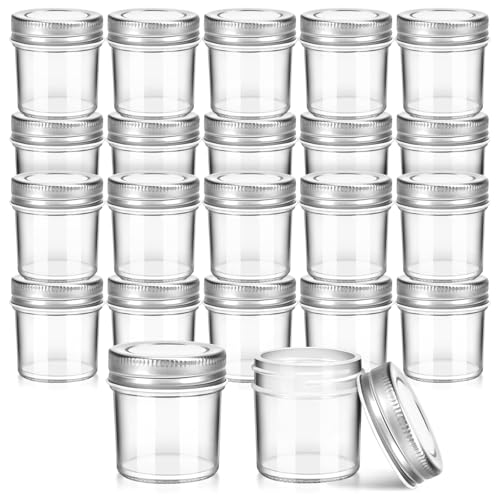 CZWESTC 24 Pack 2 oz Mini Glass Mason Jars with Lids for Spices Honey Jam