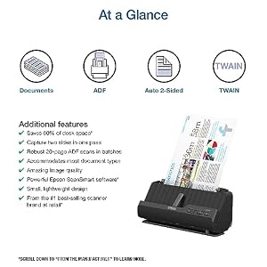 Epson Workforce ES-C220 Compact Document Scanner Duplex 20-pg ADF — photo 3 of 6