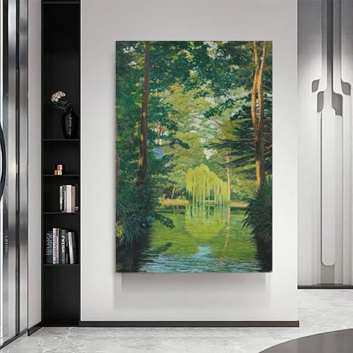 Affiche Impressionniste Parc Badés Arbúcies Santiago Rusiñol Paysage Fluvial