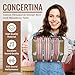 Concertinas,20-key accordion for adults, professional accordion for beginners, adjustable hand straps, instrument accessories (WHITE)