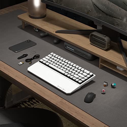 Hexgears X1 Pro Wireless Mechanical Gaming Keyboard, Triple Mode 2.4G /Bt5.0/Usb-C Gaming Keyboard, 65% Layout 68 Keys Hot Swappable Kailh Box Switch Keyboard For Laptop Pc Mac Typewriter Panda #TOP6