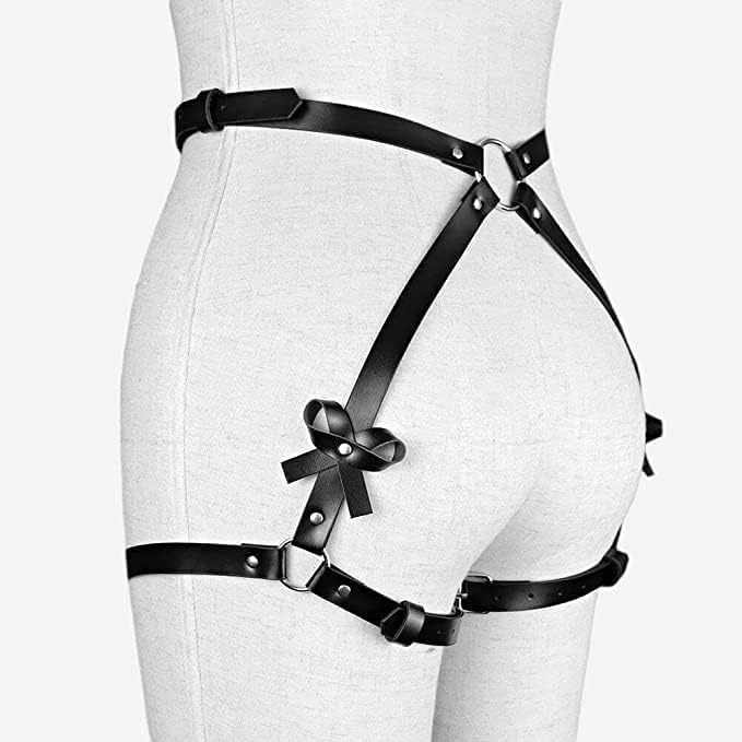Punk Leather Thigh Harness & Garter Belt for Women - Body Harness Lingerie, Waist Leg Garter for Halloween, Party, Nightclub4